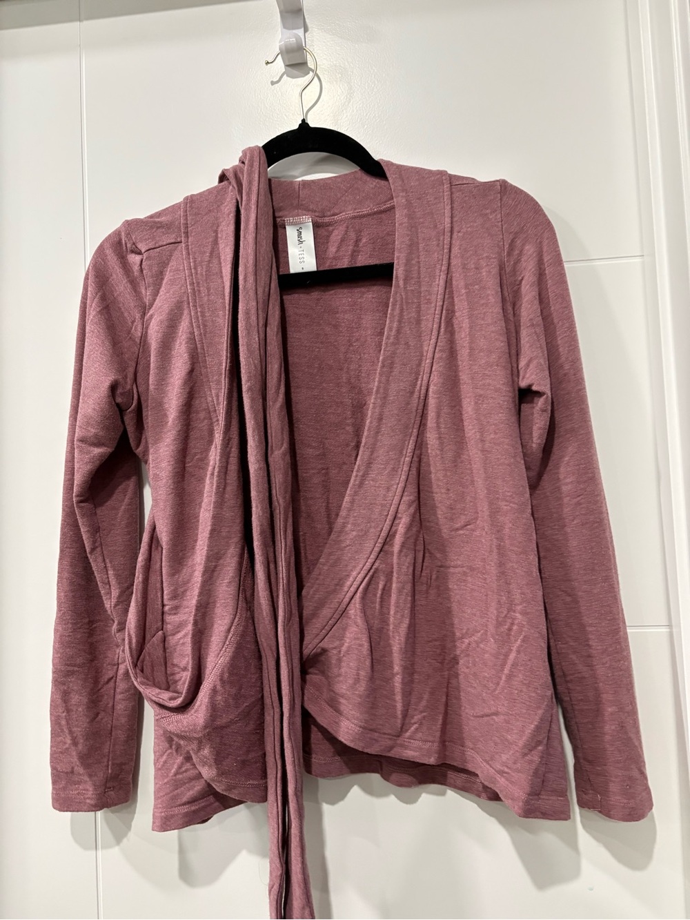 Smash + Tess Dusty Rose Wrap Cardigan with Tie